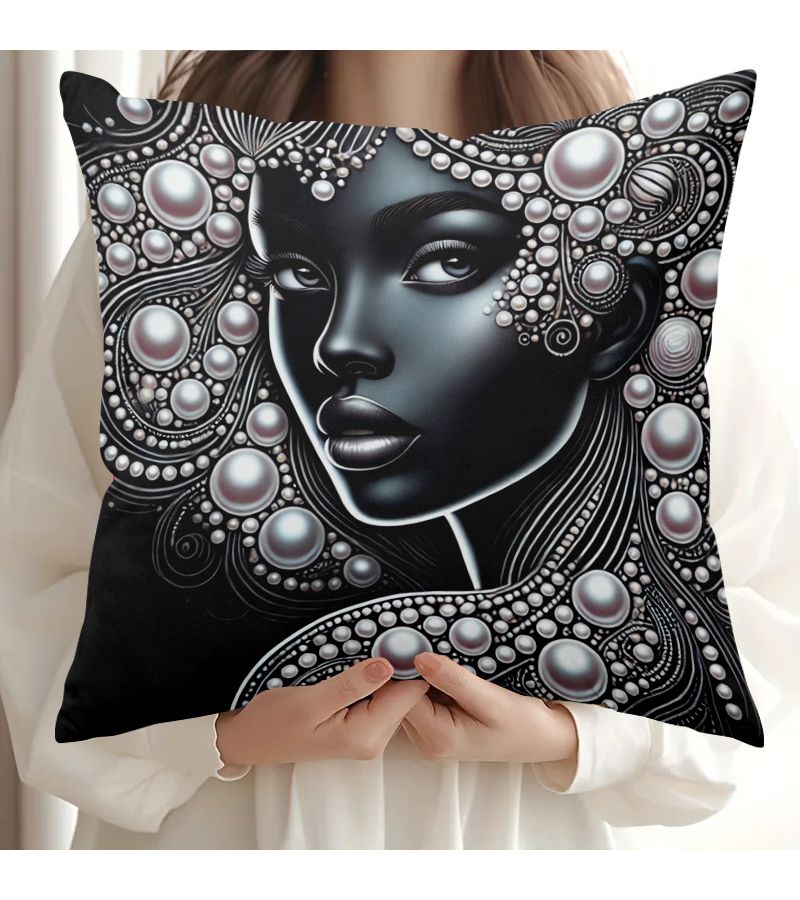 1PC Decorative Pillow Cover 18x18 Inch Polyester Soft Cushion Cover Zippered Machine Washable Suitable For Bed Sofa Leisure Chair Holiday Home Decoration Double Sided Printing No Pillow Core - Image 1