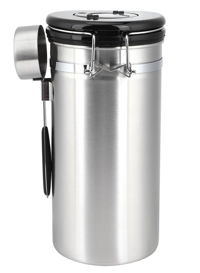 Stainless Steel Coffee Bean Airtight Canister Tea Dried Fruits Storage Container 1.8L - Image 1