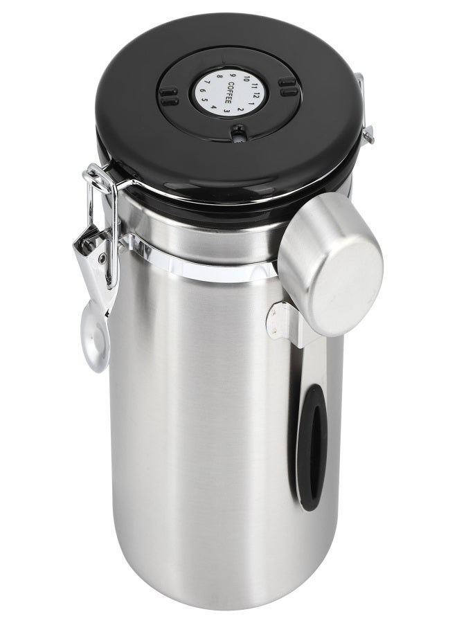 Stainless Steel Coffee Bean Airtight Canister Tea Dried Fruits Storage Container 1.8L - Image 4