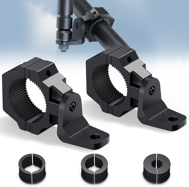 Ehaho 2 Pack Heavy Duty UTV Whip Mount - Adjustable Flag and Light Mounting Bracket for 1" to 2" Roll Cage - Image 1