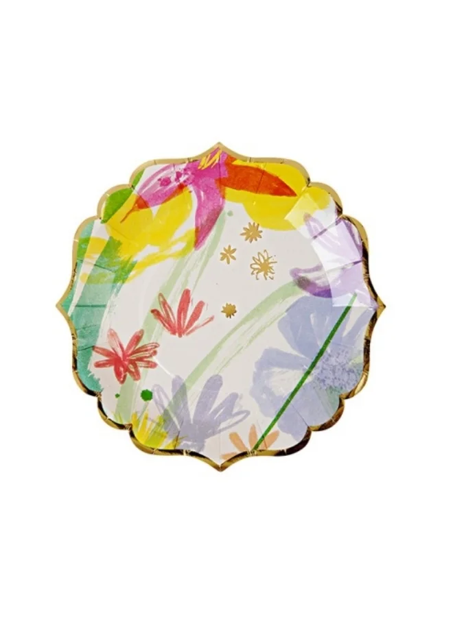 Meri Meri TS Painted Flowers Canape Plate