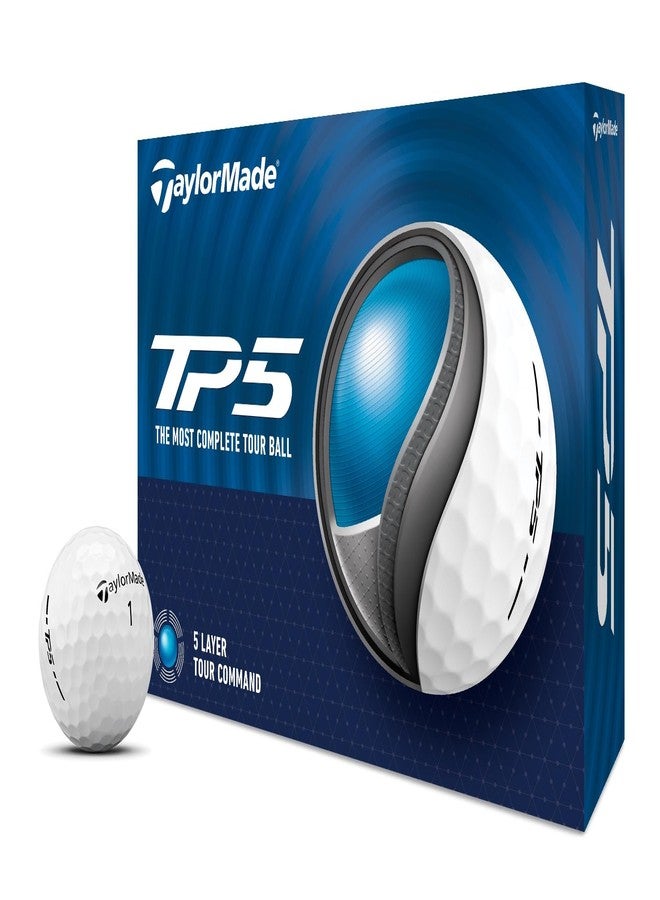 TaylorMade Men's TP5 Golf Balls '24 - White - Image 1