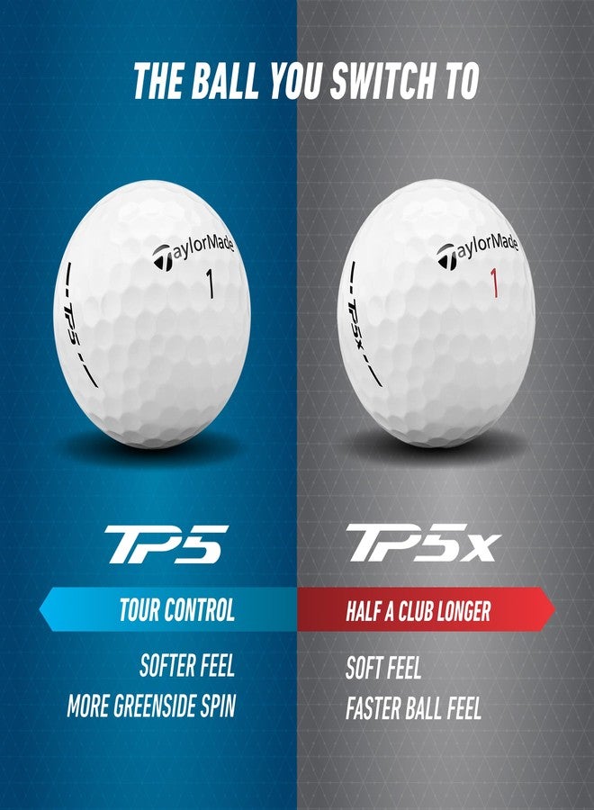 TaylorMade Men's TP5 Golf Balls '24 - White - Image 5