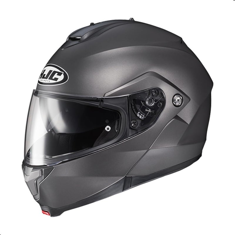 HJC C91 Men's Street Motorcycle Helmet - Semi-Flat Titanium, Large