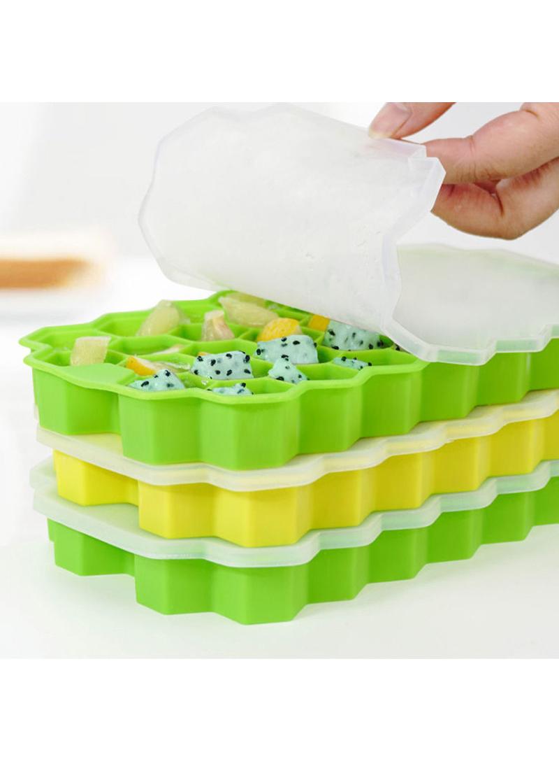 general Pack Of 3 Ice Cube Molds With Lid Multicolour - Image 1