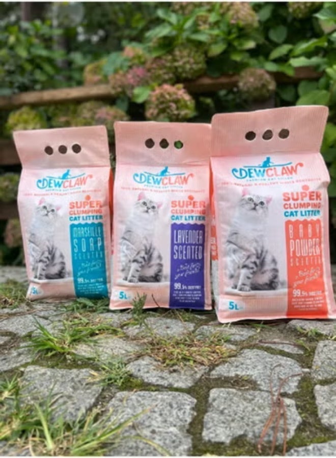 ديو كلو رمل قطط متكتل فائق 10 لتر – برائحة بودرة الأطفال – بنتونيت أبيض طبيعي 100% – خالٍ من الغبار بنسبة 99.5% مع تحكّم قوي بالروائح - Image 2