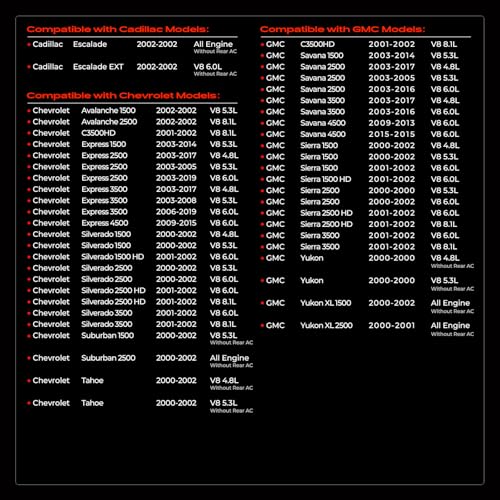 A-Premium AC Compressor with Clutch Compatible with Chevrolet, GMC Models - Silverado, Sierra, Tahoe, Yukon, Suburban, Express, Escalade, Savana, Avalanche, & More - It Comes with 2 Mounting Holes - Image 3