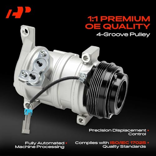 A-Premium AC Compressor with Clutch Compatible with Chevrolet, GMC Models - Silverado, Sierra, Tahoe, Yukon, Suburban, Express, Escalade, Savana, Avalanche, & More - It Comes with 2 Mounting Holes - Image 5