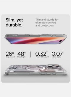 Spigen غطاء Ultra Hybrid MagFit لهاتف iPhone 16 Pro مع MagSafe (2024) Zero One White  - Image 5