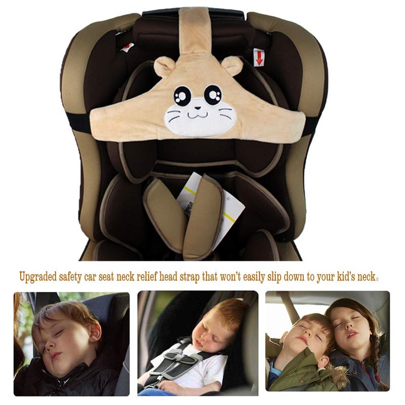 HJH Car Seat Head Support Toddler Head Strap for Car Seat Baby Head Protector Stroller Car Seat Sleeping Headrest for Toddler Child Children Kids Infant - Image 5