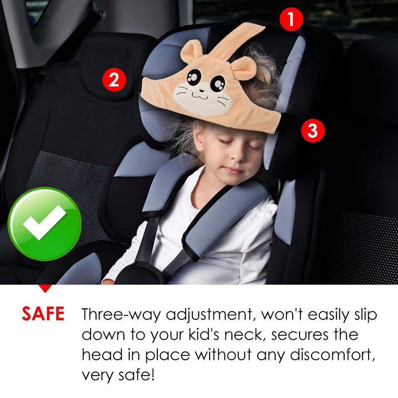 HJH Car Seat Head Support Toddler Head Strap for Car Seat Baby Head Protector Stroller Car Seat Sleeping Headrest for Toddler Child Children Kids Infant - Image 3