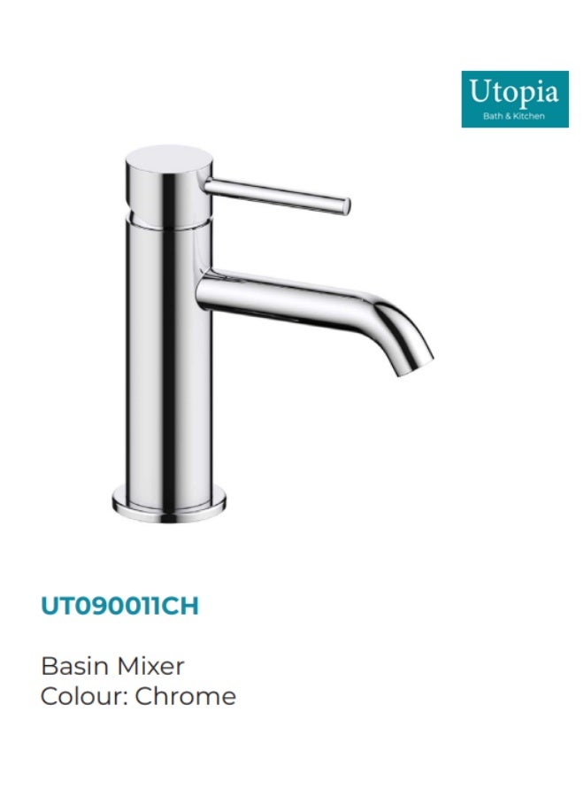 UTOPIA Basin Mixer Faucet, Chrome (UK-Origin)