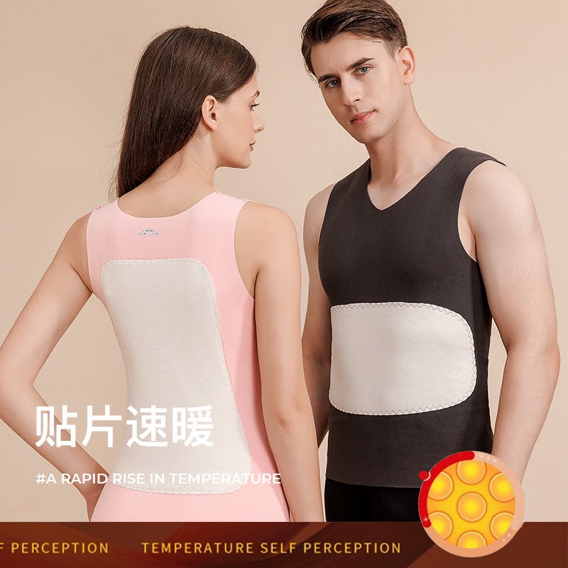 Men'S And Women'S Seamless Thermal Vest, Brushed Camisole, Solid Color Top, Reversible And Can Be Worn Outside, Vest Style - Image 3