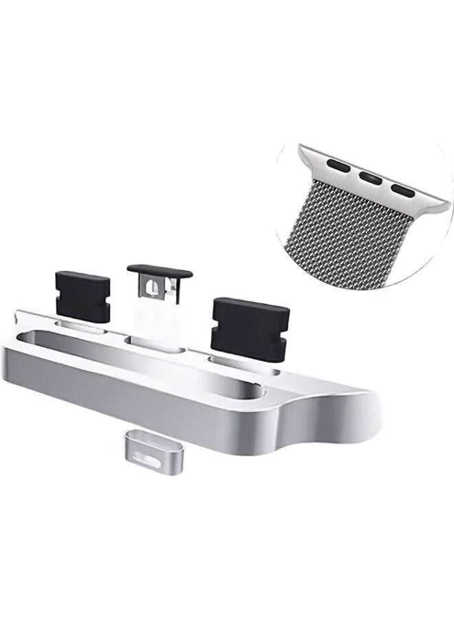 MSSM Compatible Apple Watch Band, Milanese Loop For Apple Watch, Iwatch Ultra/S10/9/8/Se, Metal Magnetic Clasp, Silver, 38/40/41Mm - Image 1
