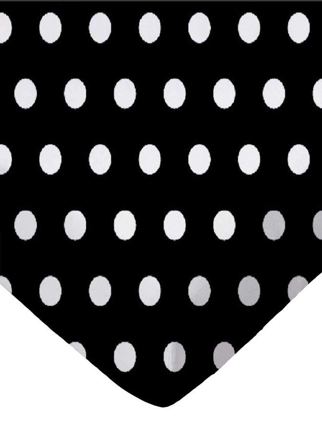 SHEETWORLD.COM SheetWorld Fitted 100% Cotton Percale Bassinet Sheet 15 x 33, Polka Dots Black, Made in USA - Image 1