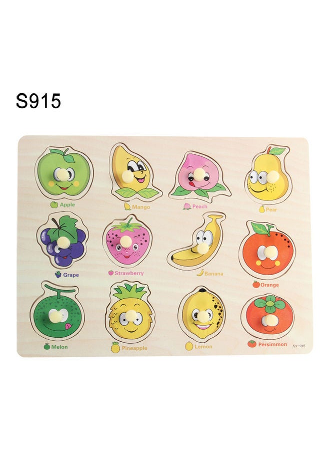 نيبمينينت مجموعة أحجية قطع تركيب من الخشب بتصميم فواكه