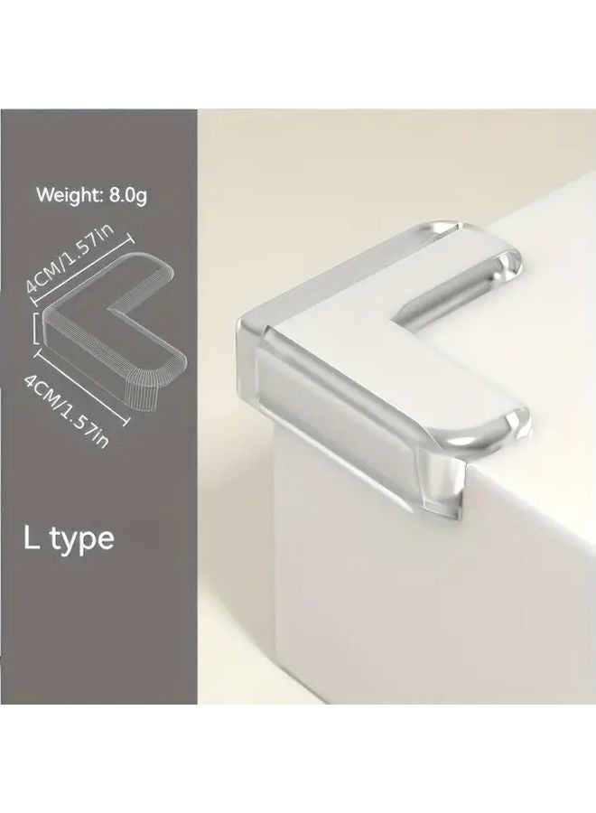 20 Pcs Transparent Silicone Anti Collision Corner Set For Furniture Edge And Power Outlet Protection - Image 3