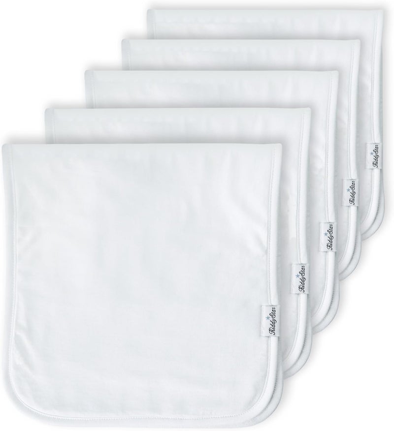 KiddyStar Premium Quality Organic Cotton 5 Pack Baby Burp Cloths  3 Layer Large Ultra Soft  Absorbent Burping Rags for Newborn Babies - Image 1