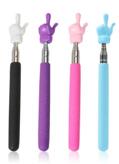 Y&D Children Finger Reading Stick, Point Pen Kindergarten Student Teacher Teaching Picture Book Shape Mini Pointer Stick 4PCS  - Image 1