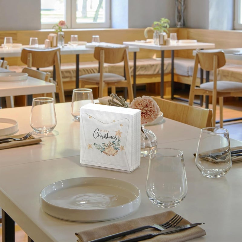 SILUT 2 Pack Clear Napkin Holder for Table, Kitchen Napkins Holder, Cocktail Napkin Holder, Napkin Dispenser for for Restaurant, Bar napkin holder, Napkin Freestanding Holder - Image 2