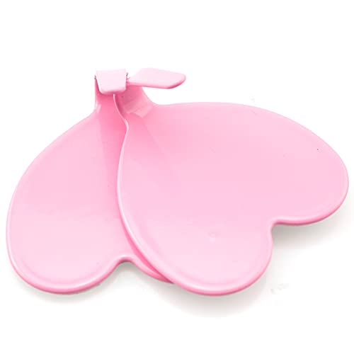 Lind Kitchen 5PCS 40x45mm Stainless Steel Heart-Shaped Hook Heart Shaped Multifunctional Self Adhesive Door Hook Coat Hooks Wall Mounted Coat Rack Closet Hooks, Nordic Pink - Image 5