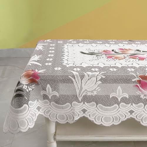 Homerz Premium 6 to 8 Seater Dining Table Cloth for Home, Durable and Thick Polycotton Fabric (DSBRT_104, 60x90 inch- 6 to 8 Seater) - Image 3