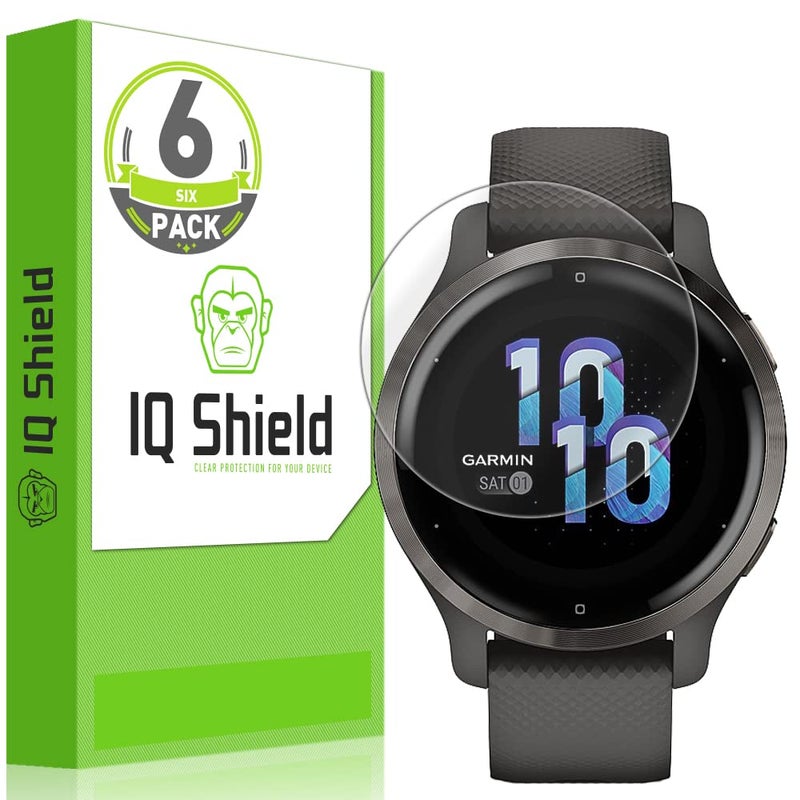 IQShield 6 Pack for Garmin Venu 3 Screen Protector: Clear TPU Film, Bubble-Free Installation, Full Coverage, Scratch-Resistant, Case Friendly, HD Clarity for Ultimate Protection - Image 1