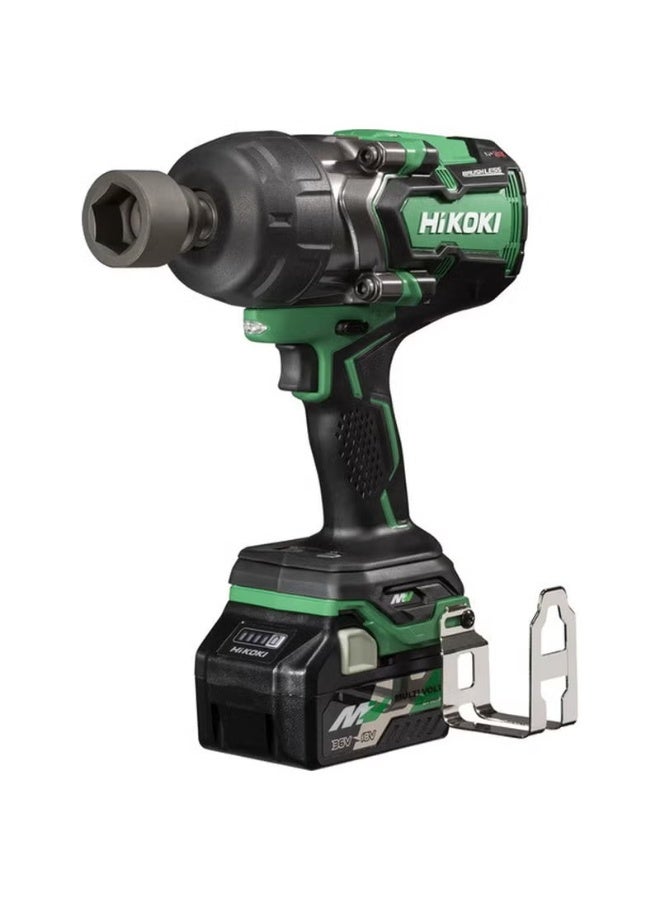 مفتاح تأثير لاسلكي بدون فرش من هيكوكی WR36DHEAZ، 36 فولت ليثيوم أيون، 380 نيوتن متر عزم دوران عالي، بطارية 2.5Ah، 1.7 كجم خفيف الوزن – يناسب البراغي من 10–20 مم / مسامير M10–M16 – أداة كهربائية احترافية