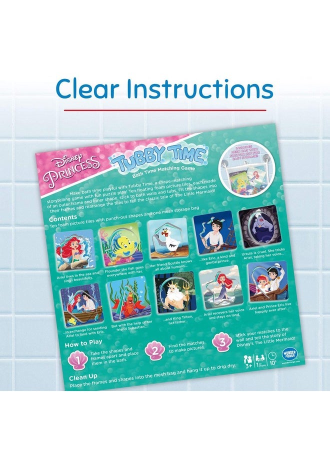 Wonder Forge Disney Princess Tubby Time: Bath Time Matching Game - for Girls & Boys Age 3 to 5-2020 National Parenting Product Award and PAL Award Winner  - Image 4
