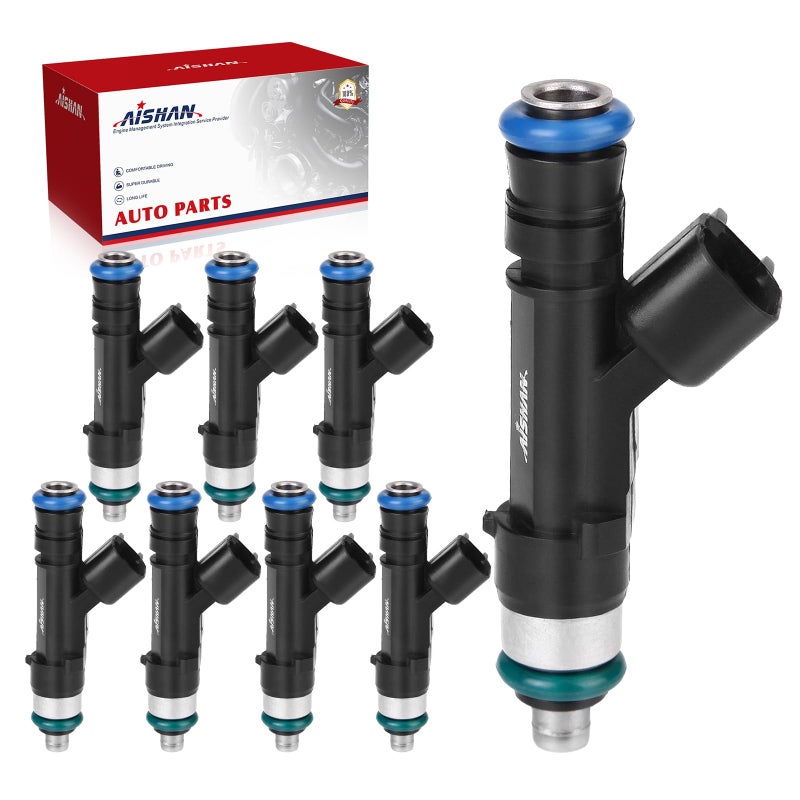 AISHAN 8PCS Fuel Injectors 4 Holes Compatible with Ford for F150 V8 50L 20112015 for Ford for Mustang V8 50L 2011 2012 2013 2014 2015 Replace BR3Z9F593A 0280158227 FJ1132 - Image 2