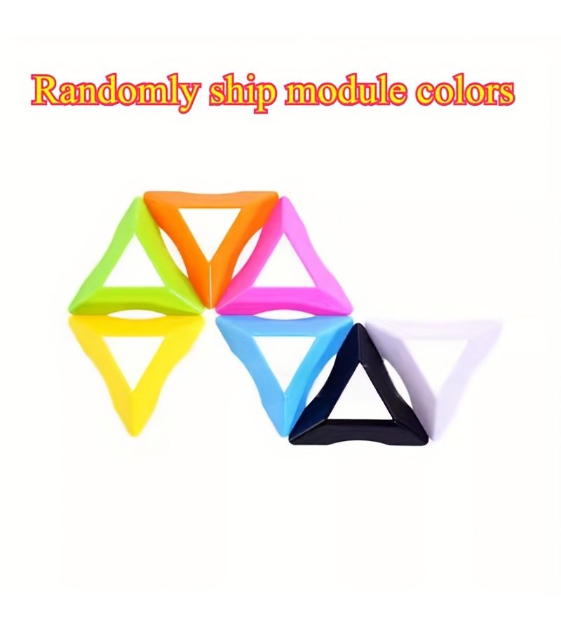 10Pcs Color Magic Cube Holder Set Flat Puzzle Display Stand - Image 4