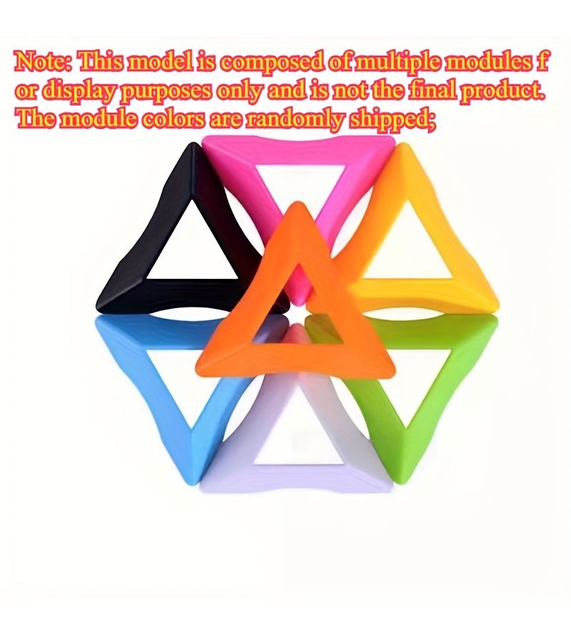 10Pcs Color Magic Cube Holder Set Flat Puzzle Display Stand - Image 1