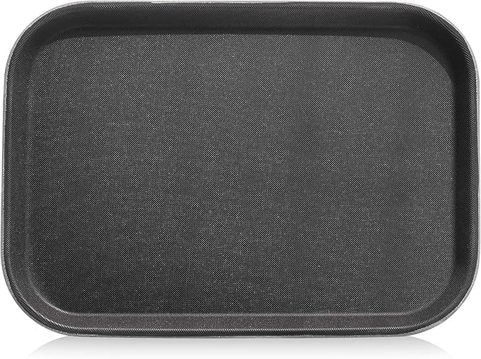 Clazkit Black Plastic Dish Draining Tray | Non-Slip Rectangular Drainer for Kitchen, Home, Restaurants, Cafes & Bars - Image 1