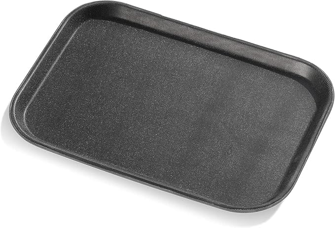 Clazkit Black Plastic Dish Draining Tray | Non-Slip Rectangular Drainer for Kitchen, Home, Restaurants, Cafes & Bars - Image 3