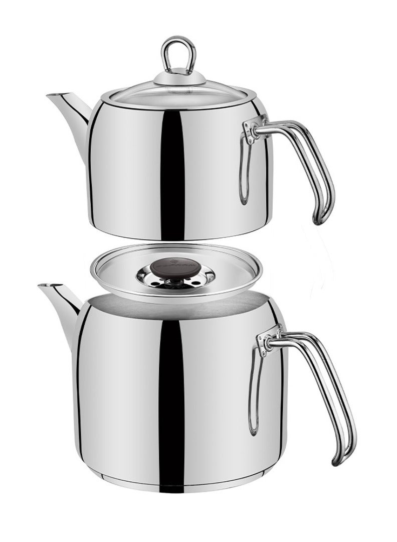 سوفرام طقم براد شاي سوفرام استيل تركي قطعتين 1 + 1.90 لتر - Image 3