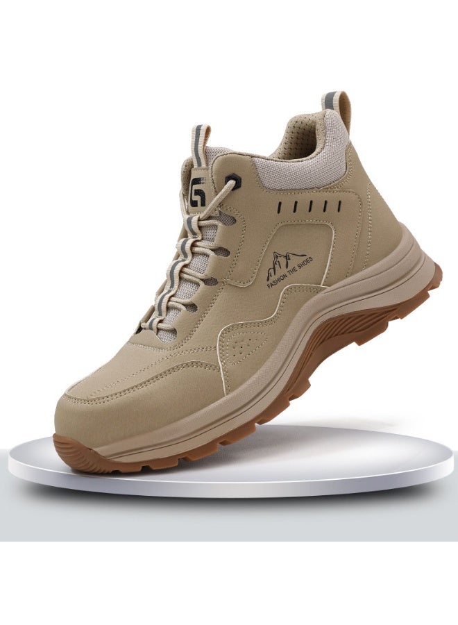 NIBEMINENT All-Season Steel Toe Safety Shoes Men Lightweight Anti-Impact Puncture Proof Comfort Work Boots Workplace - Image 1