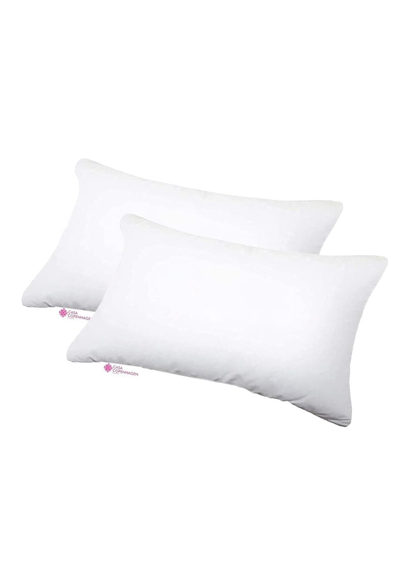 CASA COPENHAGEN Casa Copenhagen Premium Soft Pillows Fillers/Inserts Pack of 2 (16 x 24 inches) - White  - Image 1