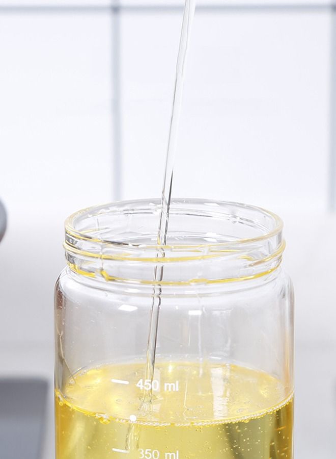 550 مل وعاء زيت المطبخ الخل وعاء زجاجي عالي البروسيليكات بدون تقطير مع واق من الصنبور البلاستيكي - Image 2