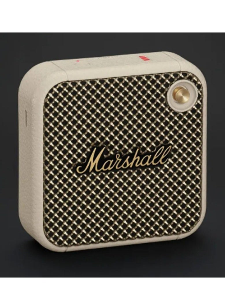 Marshall - Willen Bluetooth  Speaker, Wireless, 15+ Hours Playtime, Water-Resistent, Quick Charge, Stackable - Cream - Image 1