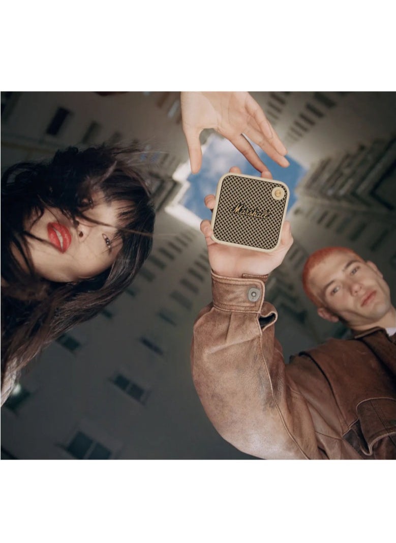 Marshall - Willen Bluetooth  Speaker, Wireless, 15+ Hours Playtime, Water-Resistent, Quick Charge, Stackable - Cream - Image 1