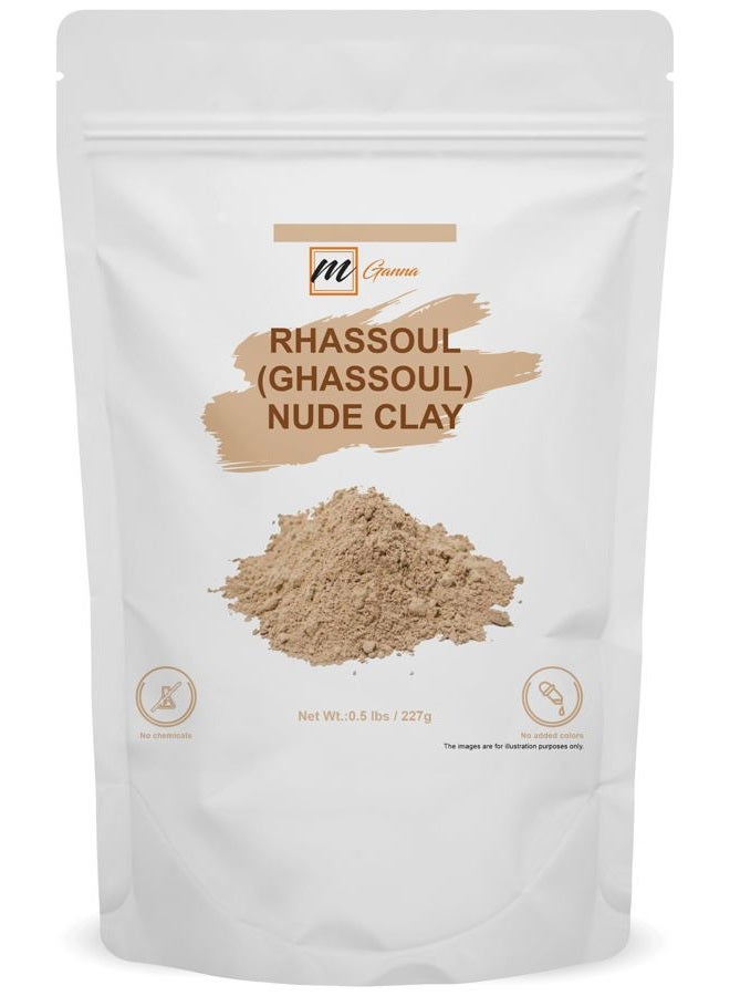 mGanna 100% Natural Moroccan Rhassoul Clay Powder/Nude/Ghassoul Lava Clay Powder for Hair Masks, Creams, Face Masks, Scrubs and Soap Making 0.5 LBS / 227 GMS - Image 1