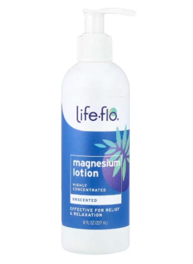 Life-flo, Magnesium Lotion, Highly Concentrated, Unscented, 8 fl oz (237 ml) - Image 1