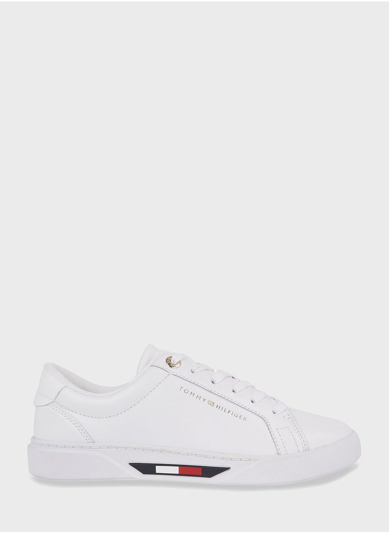 TOMMY HILFIGER - Stripes Court Low Top Sneakers - Image 1