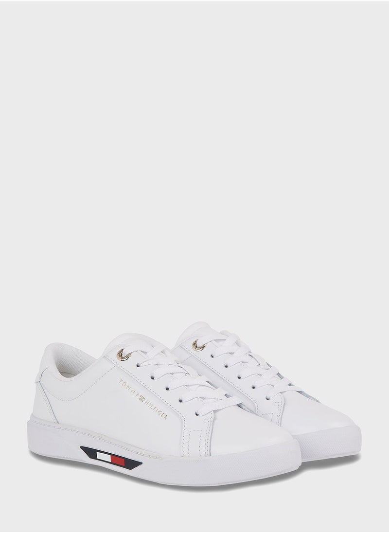 TOMMY HILFIGER - Stripes Court Low Top Sneakers - Image 1