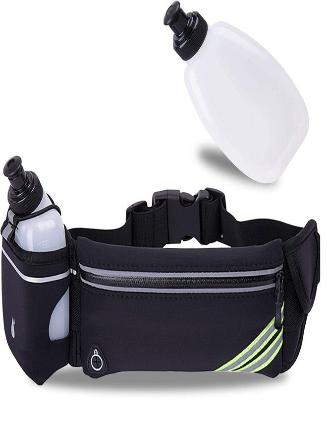 MTROYALDIA Running Belt Bag with Foldable Water Bottle Holder(Bottles Included), Large Pocket Water Resistant Fanny Waist Pack, Hydration Running Phone Holder for Men and Women - Image 1