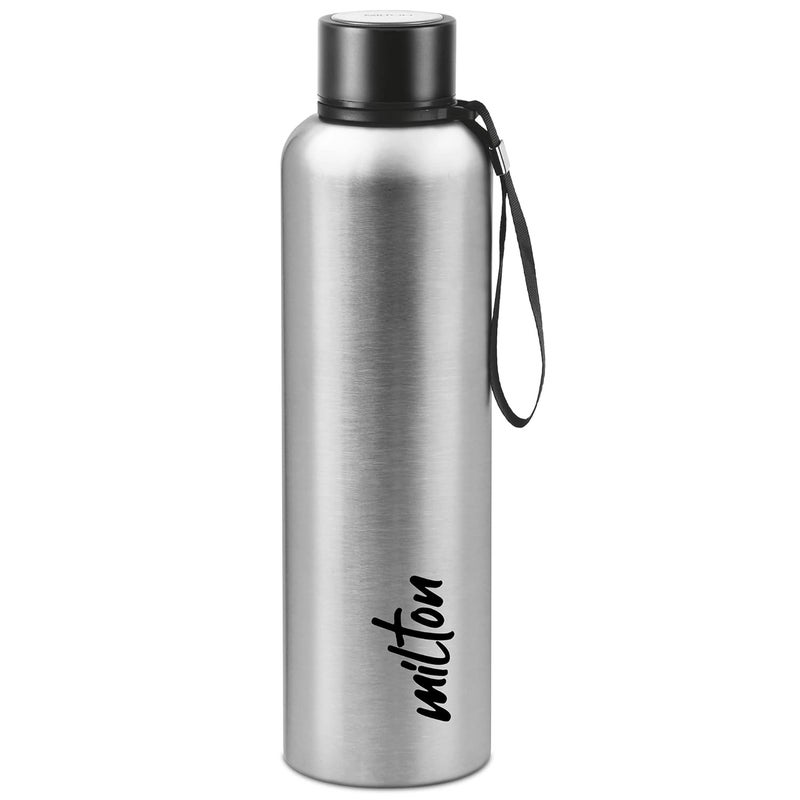 Milton Milton Aura 1000 Thermosteel Bottle, 1050 ml Water Bottles, 24 Hours Hot and Cold, Easy to Carry, Easy Grip, Rust Proof, Tea, Coffee, Office, Travel Bottle, Silver - Image 1