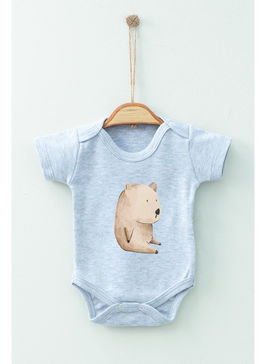 Ada Bebek Çocuk - Ada Baby Kids Cotton Organic Watercolor Short Sleeve Bodysuit - Image 1