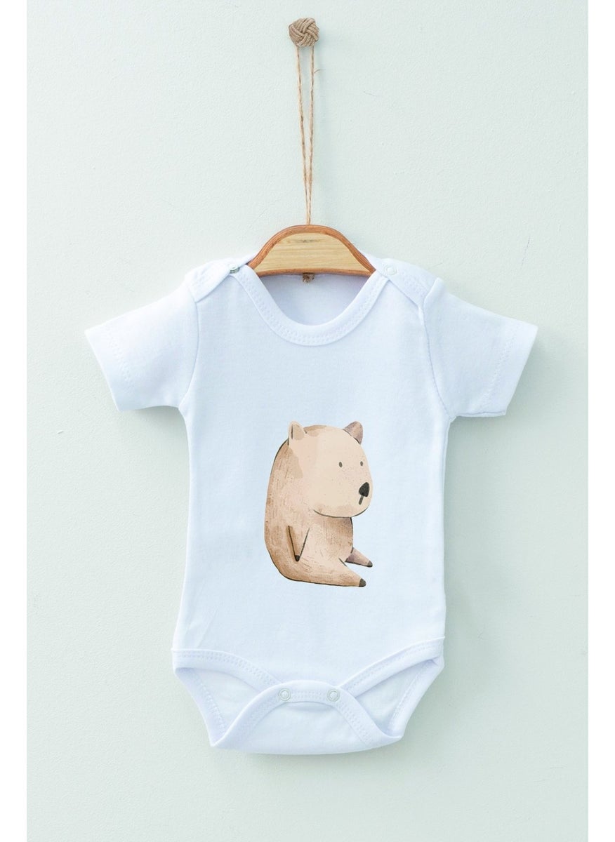 Ada Bebek Çocuk - Ada Baby Kids Cotton Organic Watercolor Short Sleeve Bodysuit - Image 1