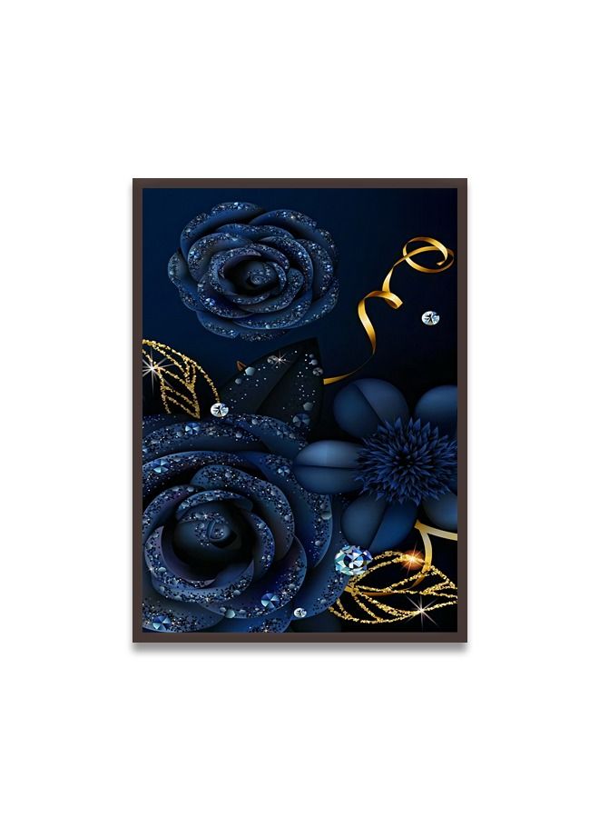Marktna Canvas Wall Art For Wall Decoration, Flower Design, With A Hollow Brown Frame, Size (120x80),One Piece - Image 2
