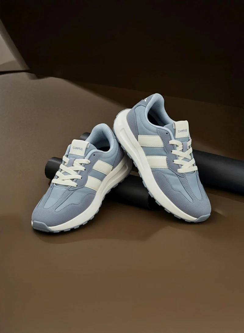 CAMPUS Women’s Blue Low Top Sneakers – Trendy Stripe Pattern  Shoes that Adds a Sporty Edge
